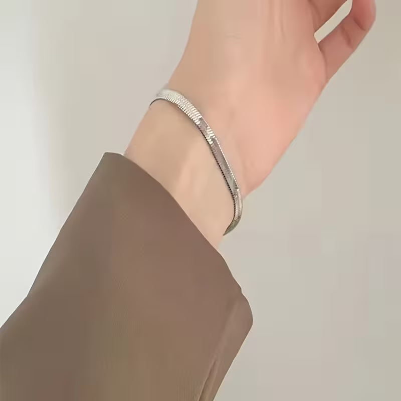 Sleek Serpent Stainless Bracelet